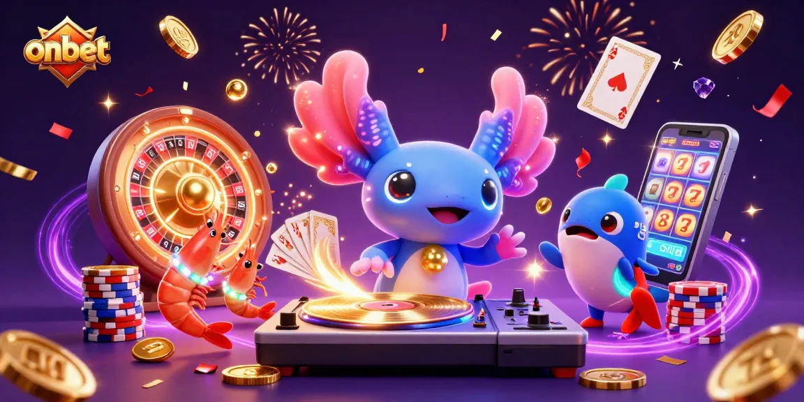 Experience the thrill of betting at onbet with a vibrant underwater casino scene filled with excitement.