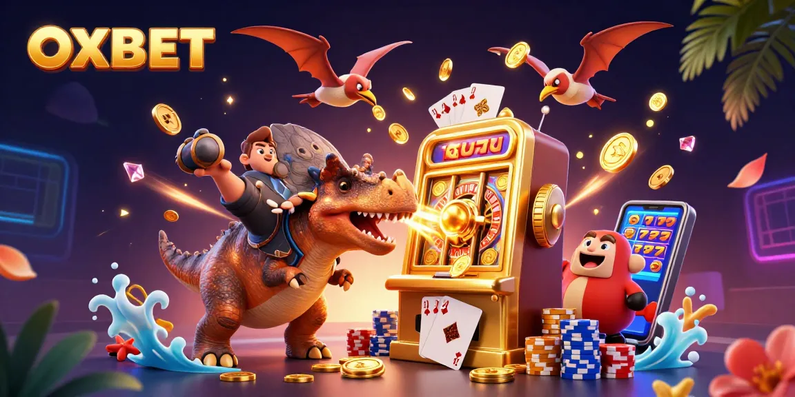 OXBET creates thrilling jackpot moments with vibrant casino action featuring dinosaurs.