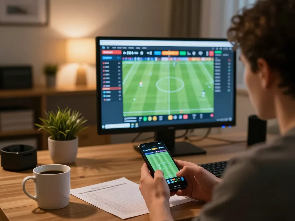 Person engaging in sports betting on 99ok with live odds displayed on laptop